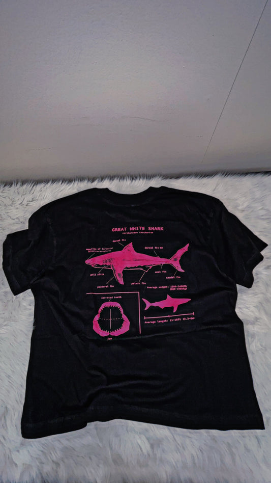 Black Over-Sized Cropped Unisex Tee