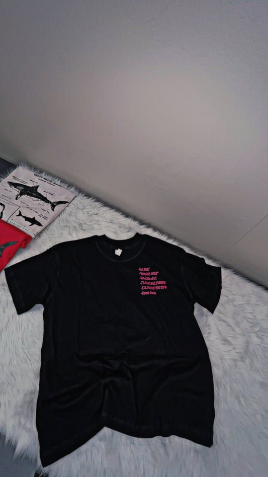 Black Over-Sized Cropped Unisex Tee